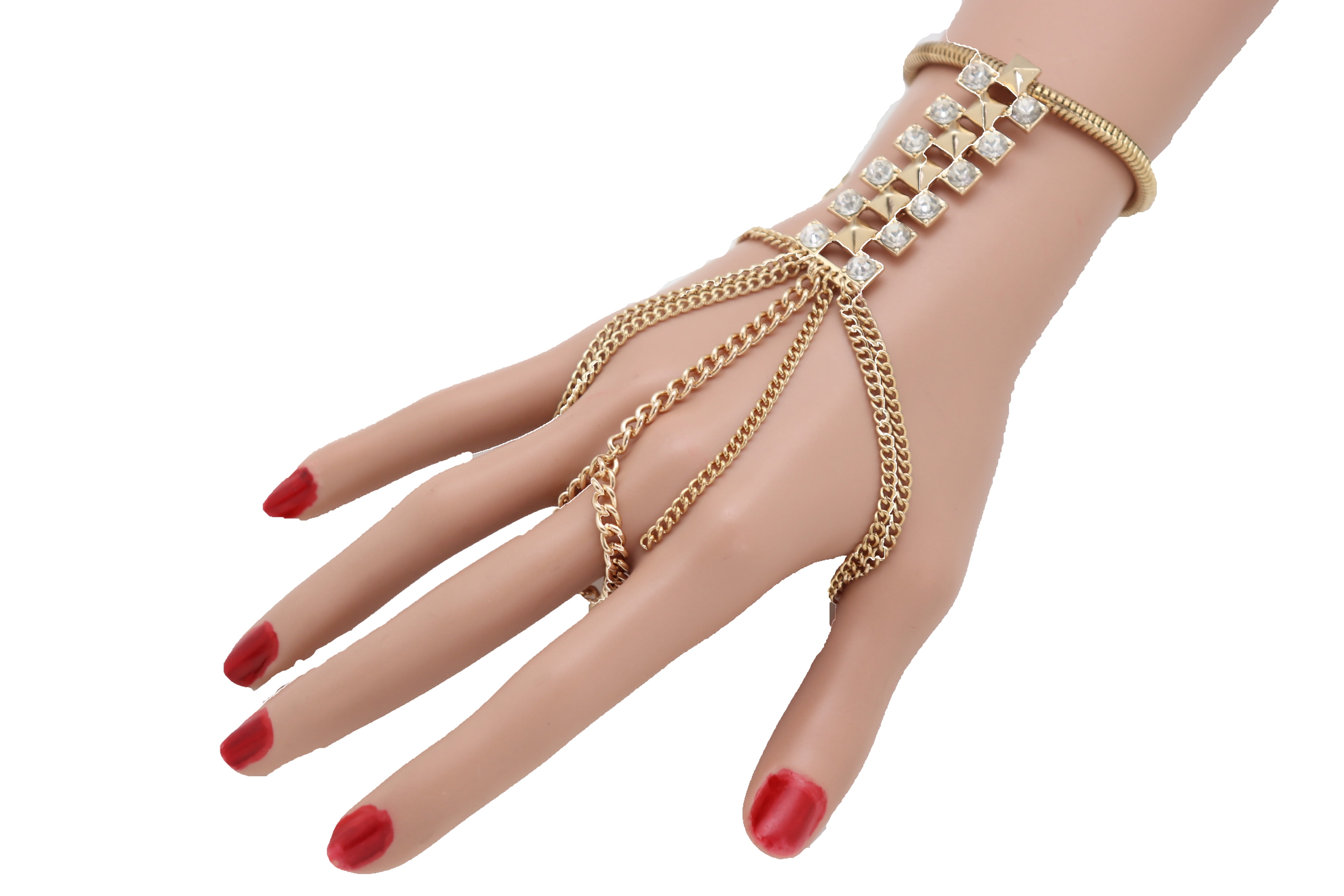 1pc New Fashion Ring Chain Bracelet, Women'S Ring Connected Bracelet With  Chain, Hand Jewelry | SHEIN USA
