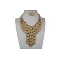 thumbnail image 1 of Women Gold Metal Long Necklace Chains Wide Butterfly Fashion Jewelry + Earrings, 1 of 1