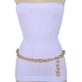 thumbnail image 1 of Women Gold Metal Oval Chain Fashion Waistband Belt Hip Waist Plus Size XL XXL, 1 of 8