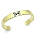 thumbnail image 1 of Women Gold & Rhodium White Metal Bangle with Top Grade Crystal in Clear - 6.75 in., 1 of 1