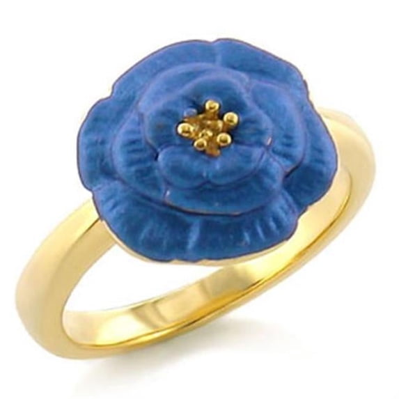 Women Gold White Metal Ring with No Stone in No Stone - Size 7