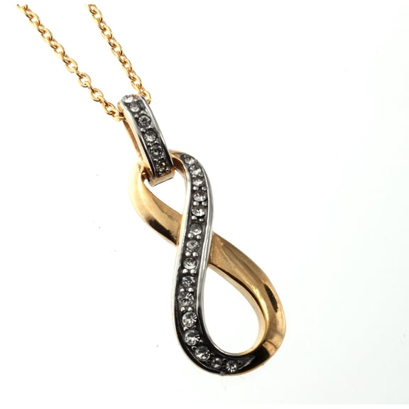 Women Gold-tone Stainless Steel Infinity Symbol Pendant Necklace