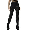 thumbnail image 1 of Women Goth Flare Pants Hollow Out Lace High Waist Bell Bottom Trousers Sexy Bandage Streetwear Pants, 1 of 8
