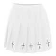thumbnail image 1 of Women Gothic Mini Skirts Punk Dark Academia Polyester Streetwear Party, 1 of 6
