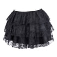 thumbnail image 1 of Women Gothic Skirt Classic Layered Short Lace Skirts Black XXS, 1 of 4