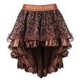 thumbnail image 1 of Women Gothic Skirt Fluffy Pleated Layered Tutu Skirts Brown L, 1 of 4