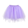 thumbnail image 1 of Women Gothic Tulle Skirt Classic Elastic Short Tutu Skirts Light Purple XXS, 1 of 4