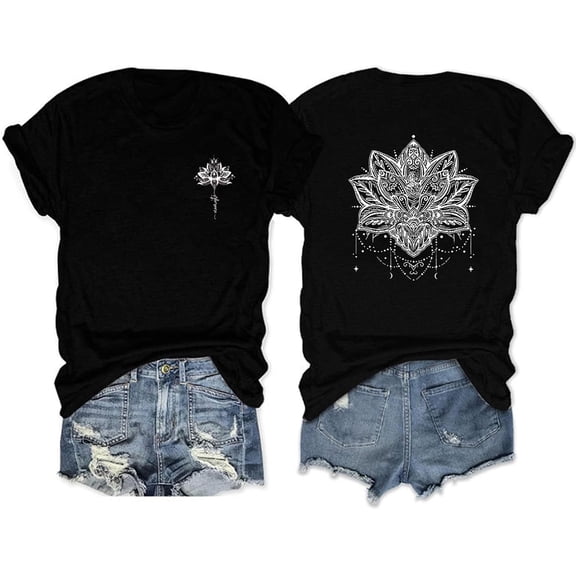 Women Graphic T-Shirts Casual Short Sleeve Tee Tops