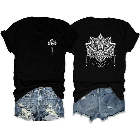 Women Graphic T-Shirts Casual Short Sleeve Tee Tops