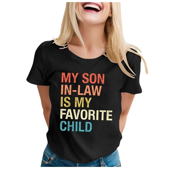 Women Graphic T-Shirts Summer Fashion Letter Printed Short Sleeve Crew Neck Tops Funny Dressy Casual Stretch Comfy Blouses