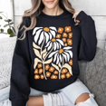 thumbnail image 1 of Women Graphic Tees, Boho Floral Sweatshirt, Retro Tops，Causal Long sleeve，Round neck，Loose，cotton，black，S-3XL, 1 of 6