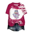 thumbnail image 1 of Women Graphic Tees Cartoon Printed Round Neck Short Sleeve T Shirt Halloween T Shirt Tops, 1 of 6