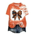 thumbnail image 1 of Women Graphic Tees Cartoon Printed Round Neck Short Sleeve T Shirt Halloween T Shirt Tops, 1 of 6