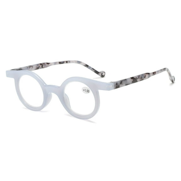 Women Gray Small Round Reading Glasses 2.00 Men Retro Personalized Spring Hinges Candy Color Presbyopic Glasses +2.00