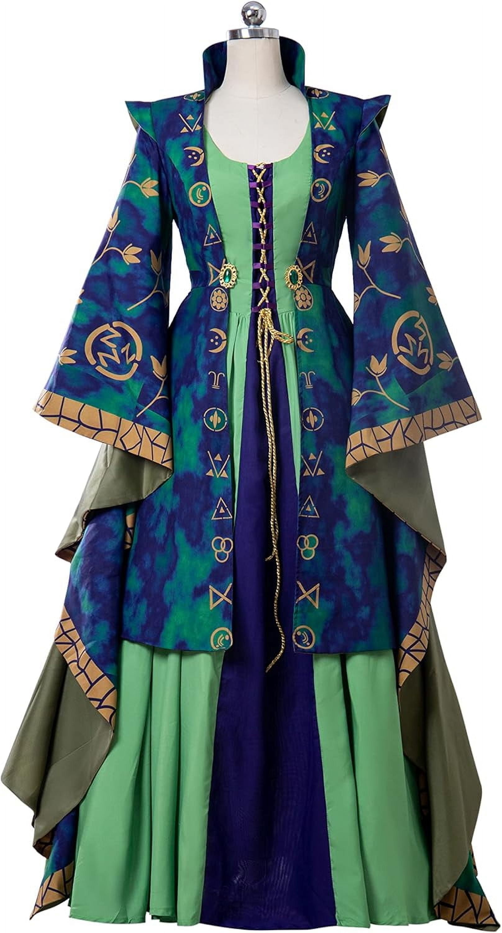 green velvet witch dress PEONY Floral Wrap Dress (Green, Pink)