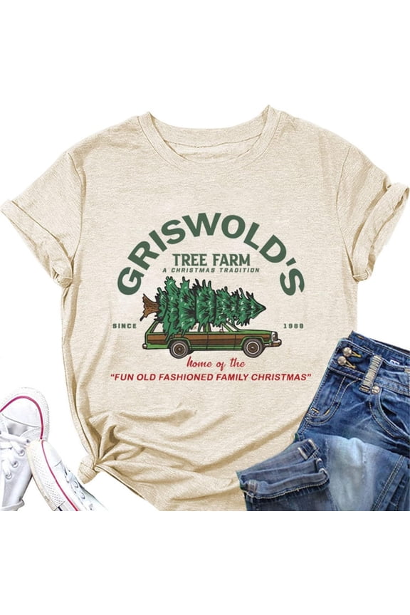 Women Griswold's Tree Farm T-Shirt Christmas Family Shirt