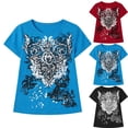 thumbnail image 1 of Women Grunge Shirts Emo Clothes Y2K Graphic Tee Short Sleeve Slim Fit Printed Fashion Casual Tee Shirts Summer Tops L, 1 of 1