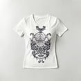 thumbnail image 1 of Women Grunge Shirts Vintage Graphic Tees Y2k Short Sleeve Goth Tops Emo Tshirts Streetwear, 1 of 4