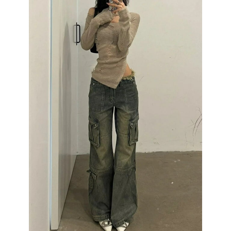 Archive denim flare pants Y2K grunge archive flare denim pants