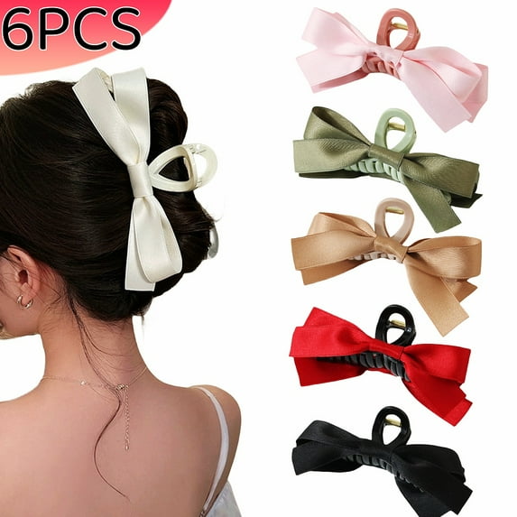 Women Hair Bow Hair Claw Clips for Women Hair Barrettes with Bow Knot Hair Accessories for Girls