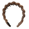 thumbnail image 1 of Women Hair Hoop Twist Design Anti-slip Teeth Elastic Headband Lightweight Comfortable Cloth Headband Hair Accessories, 1 of 8