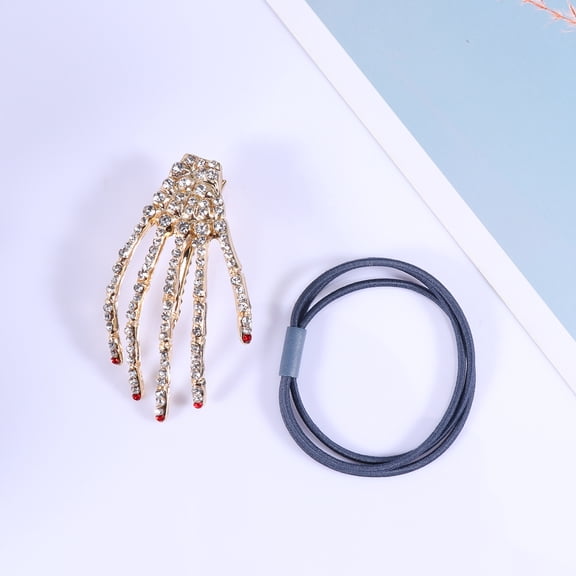 Supvox Skull Hair Pin Hair Accessories for Women Fashion Events 1Set Red