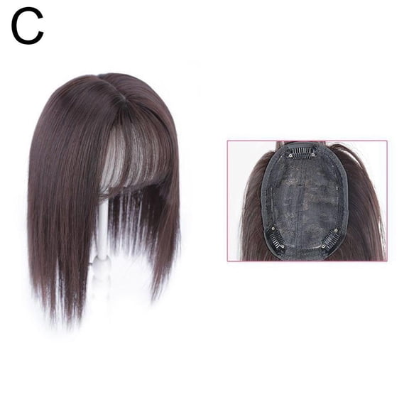 Women Hair Topper Hairpiece Clip Hair Silk Top Toupee Wiglet Real Fashionab
