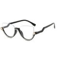 thumbnail image 1 of Women Half Moon Blue Light Blocking Reading Glasses 5.75 Ladies Semi-Rimless Black Diamond Readers +5.75 Strength, 1 of 5