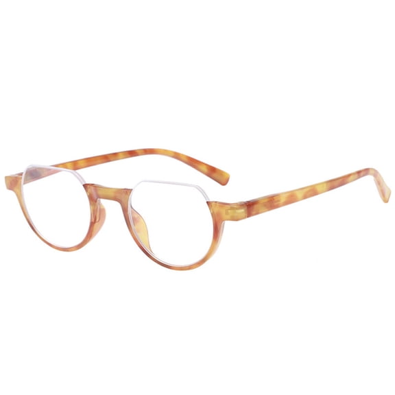 Women Half Moon Reading Glasses 2.50 Men Anti-blue Light Presbyopia Glasses Yellow Spring Hinges Readers 2.50 Strength