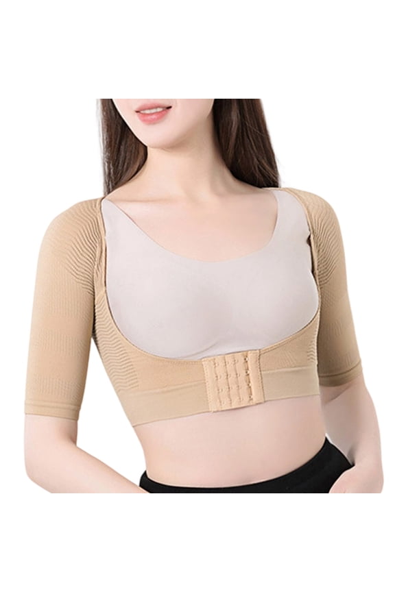 Women Half Sleeve Body Shaper Undergarment Postures Corrector Bust Enhancement Invisible Arm Elastic Crop Top