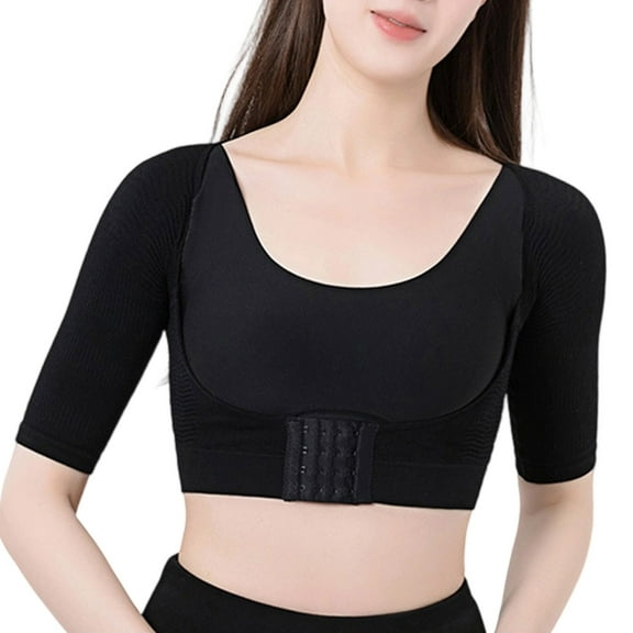 Women Half Sleeve Body Shaper Undergarment Postures Corrector Bust Enhancement Invisible Arm Elastic Crop Top