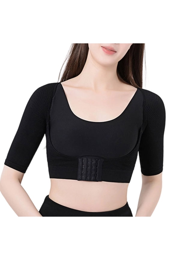 Women Half Sleeve Body Shaper Undergarment Postures Corrector Bust Enhancement Invisible Arm Elastic Crop Top