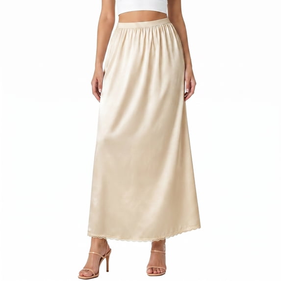 Women Half Slip Soft Satin - Comfortable, Suitable for Wearing under Dresses