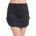 thumbnail image 1 of Women Half Slips for Under Dresses Underskirts Side Slit Lace Curved Short Mini Skirts, 1 of 7