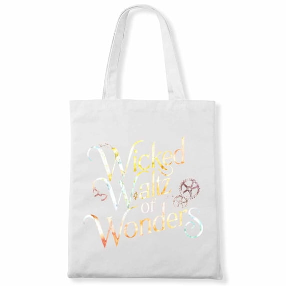 Women Halloween Canvas Totes Wicked Waltz of Wonders Bleached Graphic Tote Bags 2Pcs