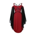 thumbnail image 1 of Women Halloween Costume Cosplay Witch Maxi Dress Fly Sleeve Off-Shoulder Gothic Medieval Midi Dress, 1 of 9