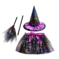 thumbnail image 1 of Women Halloween Costume Outfit With Tulle Skirt, Witch Hat And Coordinated Accessories For Costume Parties, Dance Events, Stage Performances, Photo Sessions, Parades And Dress Up Events, 1 of 7
