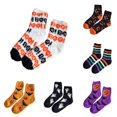 thumbnail image 1 of Women Halloween Fuzzy Crew Socks, Fall Winter Thick Cozy Coral Home Slipper Socks, Cute Pumpkin Bat Ghost Print Nonâ Sleep Floor Socks for Indoor, 1 of 4