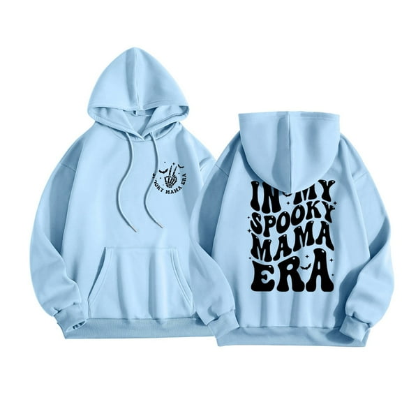 Women Halloween Graphic Printed Hoodie Long Sleeve Pullover Sweatshirt Casual Comfortable Blouse Top for Day