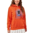 thumbnail image 1 of Women Halloween Hoodie, Long Sleeve Hooded Cobweb Spider Print Pullover Fall Tops with Pocket, 1 of 9