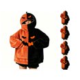 thumbnail image 1 of Women Halloween Hoodies Oversized Flannel Pumpkin Long Sleeve Sweatshirts with Pockets Devil Expression Printing Funny Halloween Costumes, 1 of 6