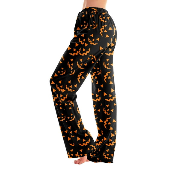 Women Halloween Pajama Pants Fashion Halloween Printed Sleepwear Pant Casual Plus Size Sleep Pant