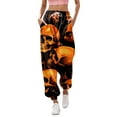 thumbnail image 1 of Women Halloween Print Bottom Sweatpants Pockets High Waist Sporty Gym Athletic Fit Jogger Pants Trousers, 1 of 4