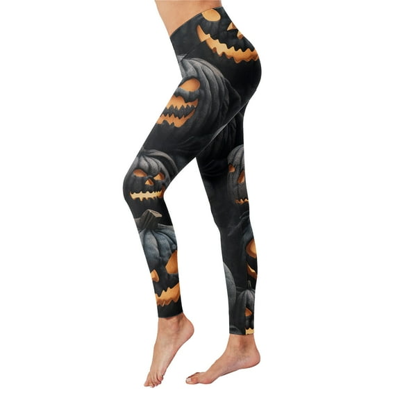 Women Halloween Print High Waist Yoga Leggings for Running Fitness Workout Stretchy Comfortable Tights