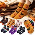 thumbnail image 1 of Women Halloween Socks,Cute Funny Thick Terry Mid‑Calf Sleep Floor Socks Fall Winter Home Holiday Wear, 1 of 5