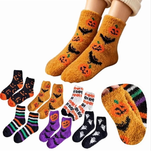 Women Halloween Socks,Cute Printed Mid‑Calf Holiday Daily Socks