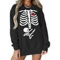 thumbnail image 1 of Women Halloween Sweatshirt X-Ray Skeleton Maternity Sweatshirt Funny Pregnancy Announcement Crewneck Pullover Tops, 1 of 10