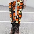 thumbnail image 1 of Women Halloween Themed Print High Waist Full Length Leggings Multi B L, 1 of 4