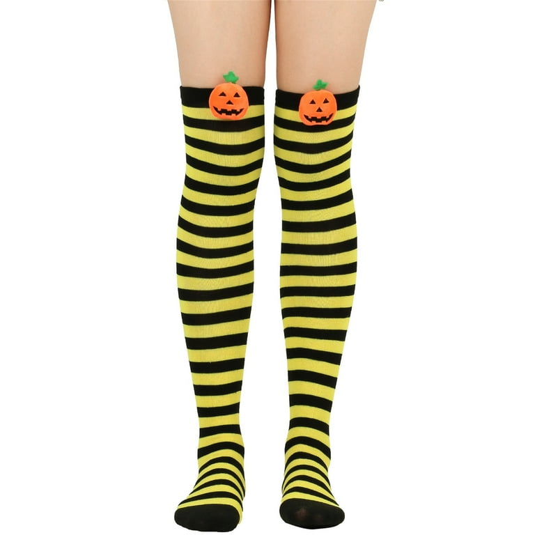 Womens Striped Stockings Black White Costume Accessories Female Halloween Womens Striped Stockings Black White Costume Accessories Female Halloween