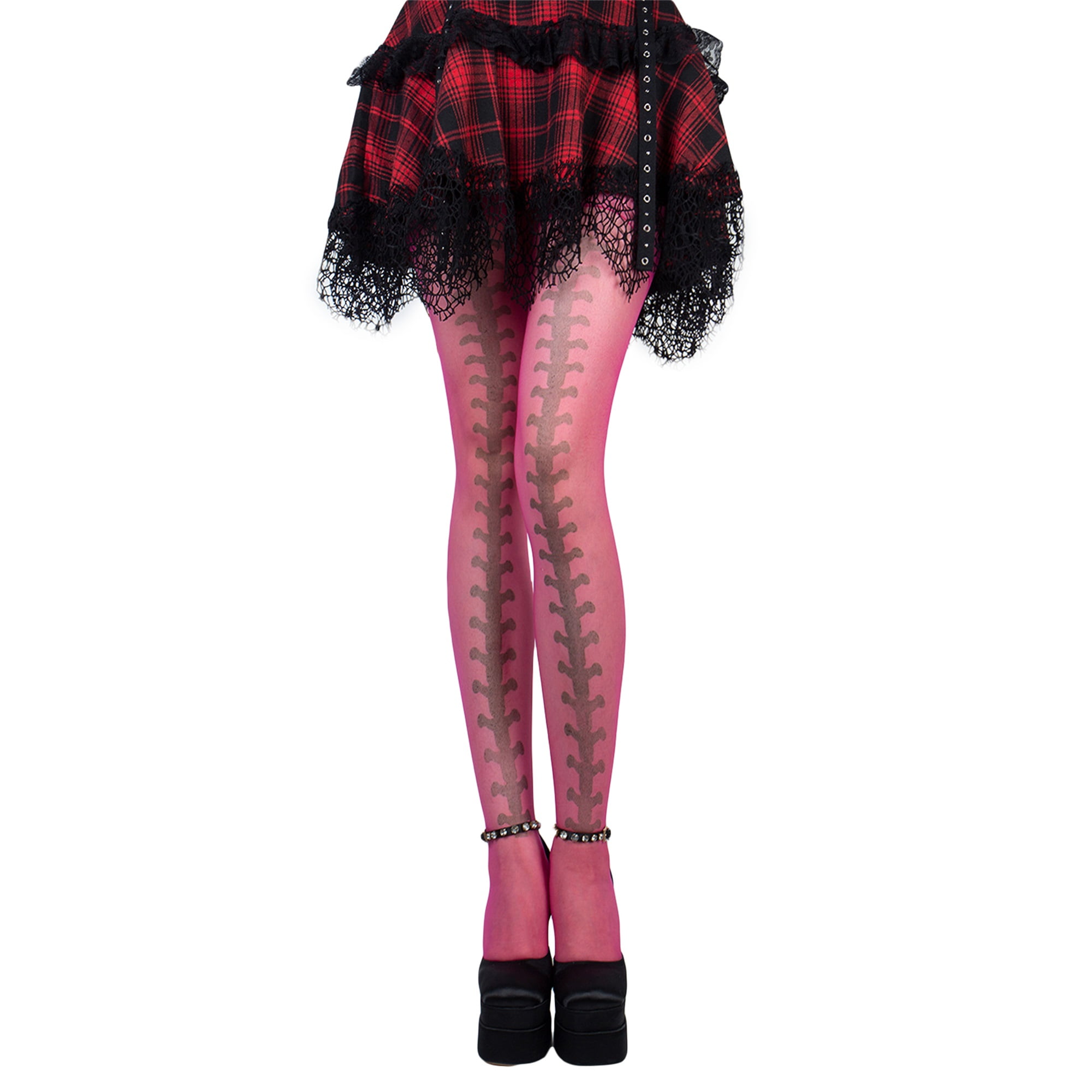 Women Halloween Tights High Waist Skeleton Print Stockings Pantyhose